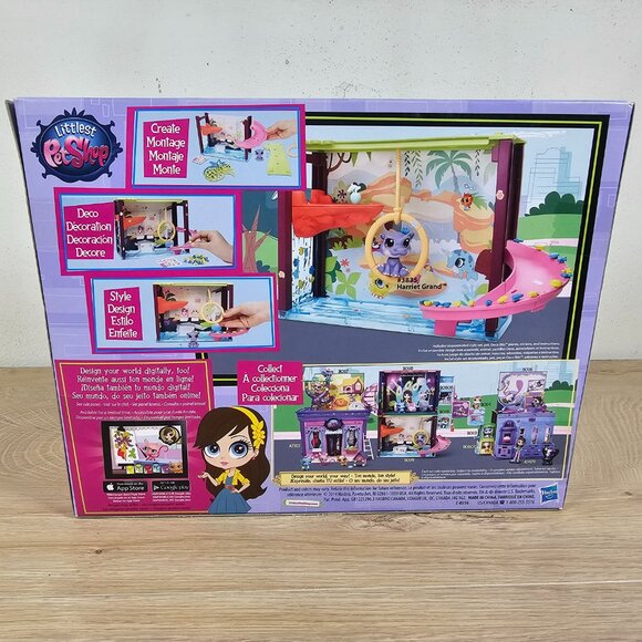 Hasbro Littlest Pet Shop Pawza Pool Style Set #3835 Harriet Grand Hippo NEW LPS - Picture 5 of 8